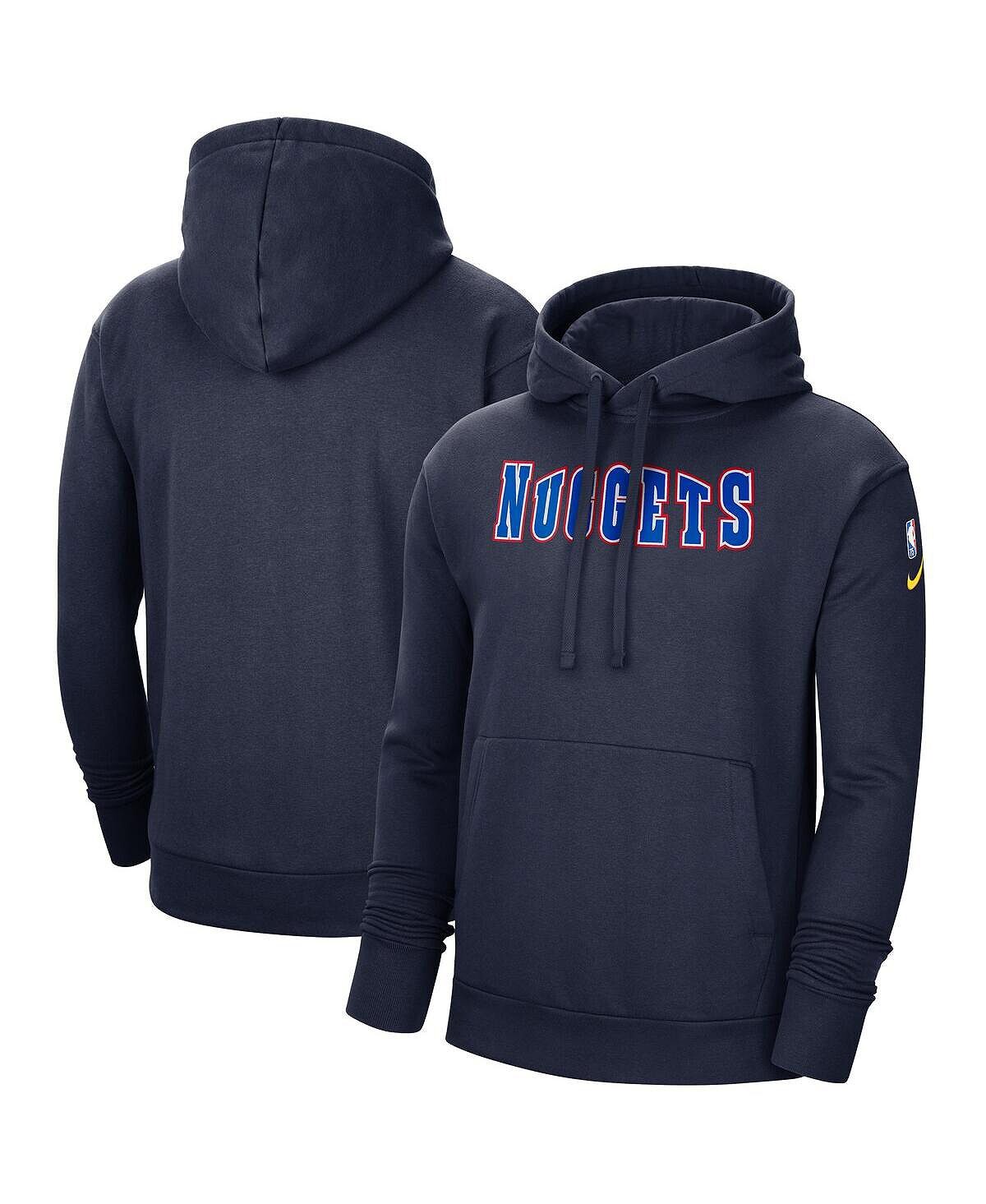 

Мужская темно-синяя толстовка с капюшоном denver nuggets 2021/22 city edition essential logo Nike, синий