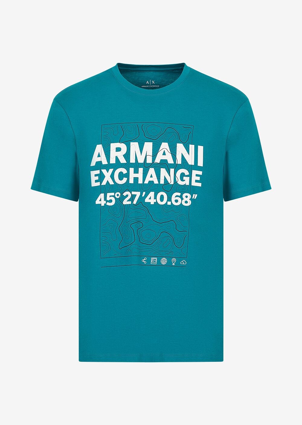 

Футболка стандартного кроя Armani Exchange, лазурный, Синий