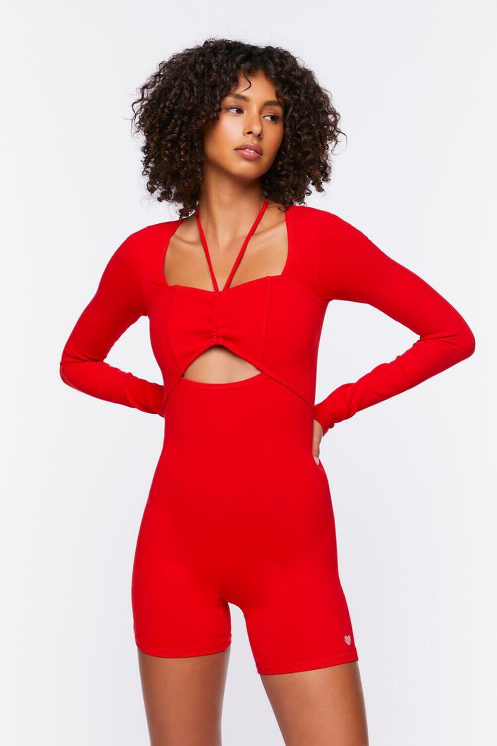 

Комбинезон Active с вырезами на бретельках Forever 21, красный