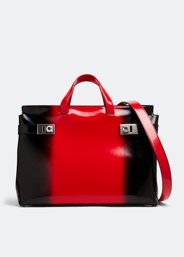 

Сумка-тоут FERRAGAMO Wanda tote bag, черный