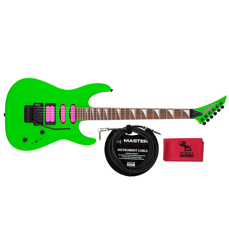 

Гитара Jackson X Series Dinky DK3XR HSS Neon Green с 10-футовым кабелем и тканью Jackson Audio 2910022525