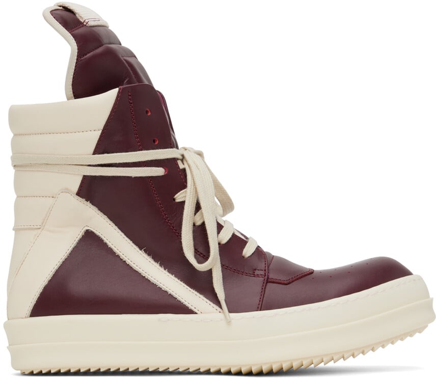 

Бордовые кроссовки Geobasket Rick Owens