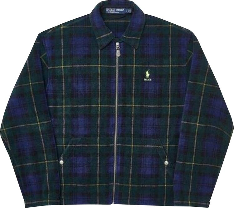 

Куртка Palace x Ralph Lauren Polar Fleece Harrington Jacket 'Glen Plaid', синий