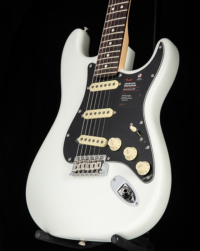 Fender american performer stratocaster olympic deals white