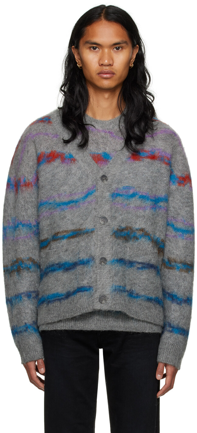 

Серый жаккардовый кардиган John Elliott