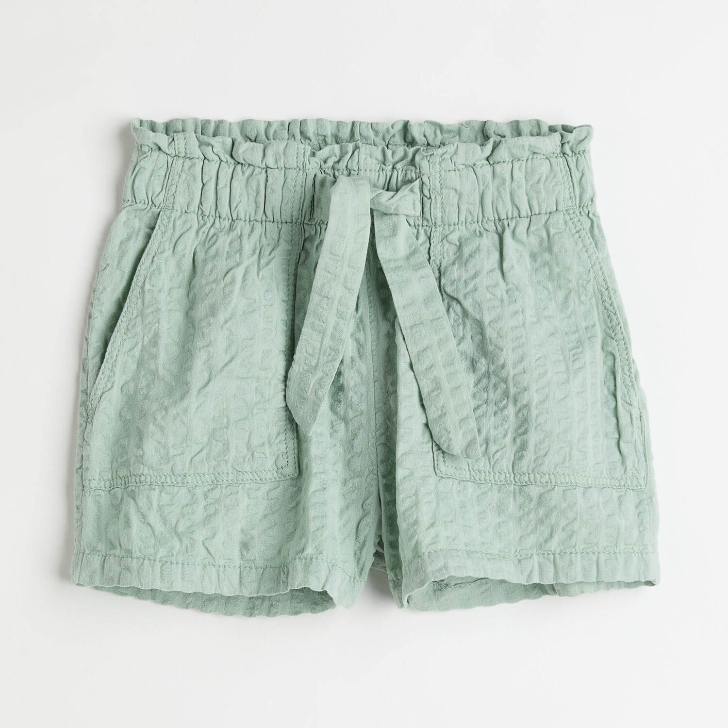 

Шорты с высокой талией H&M Solid-color, светло-зеленый