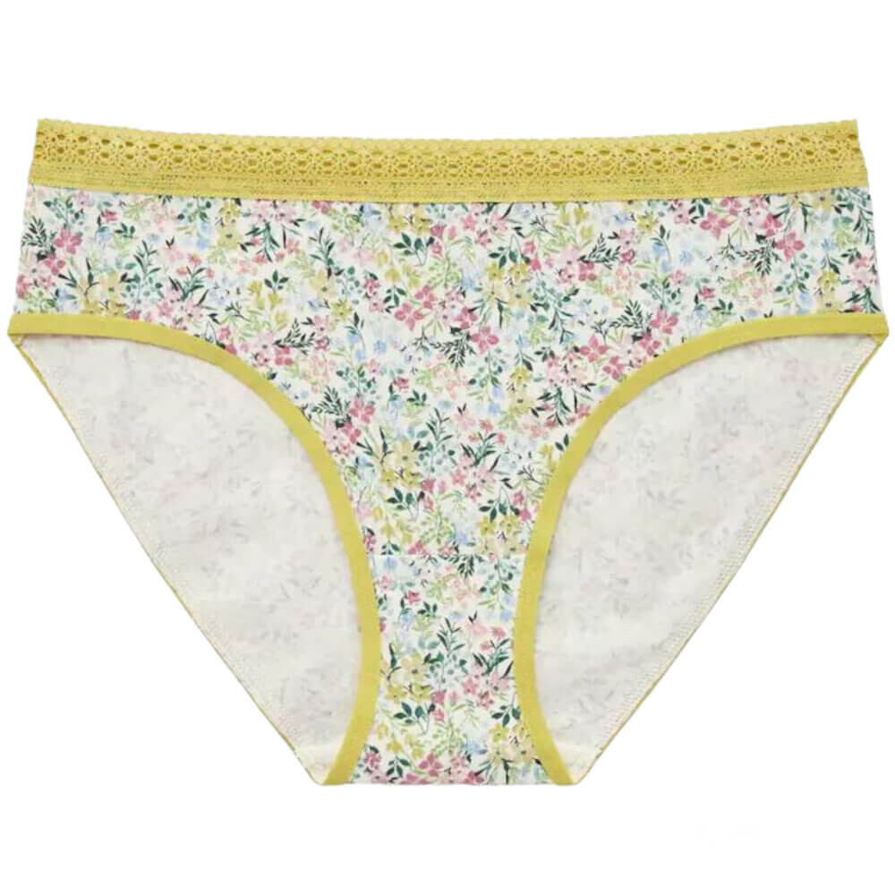 

Трусы Uniqlo Floral Mid Rise, желтый