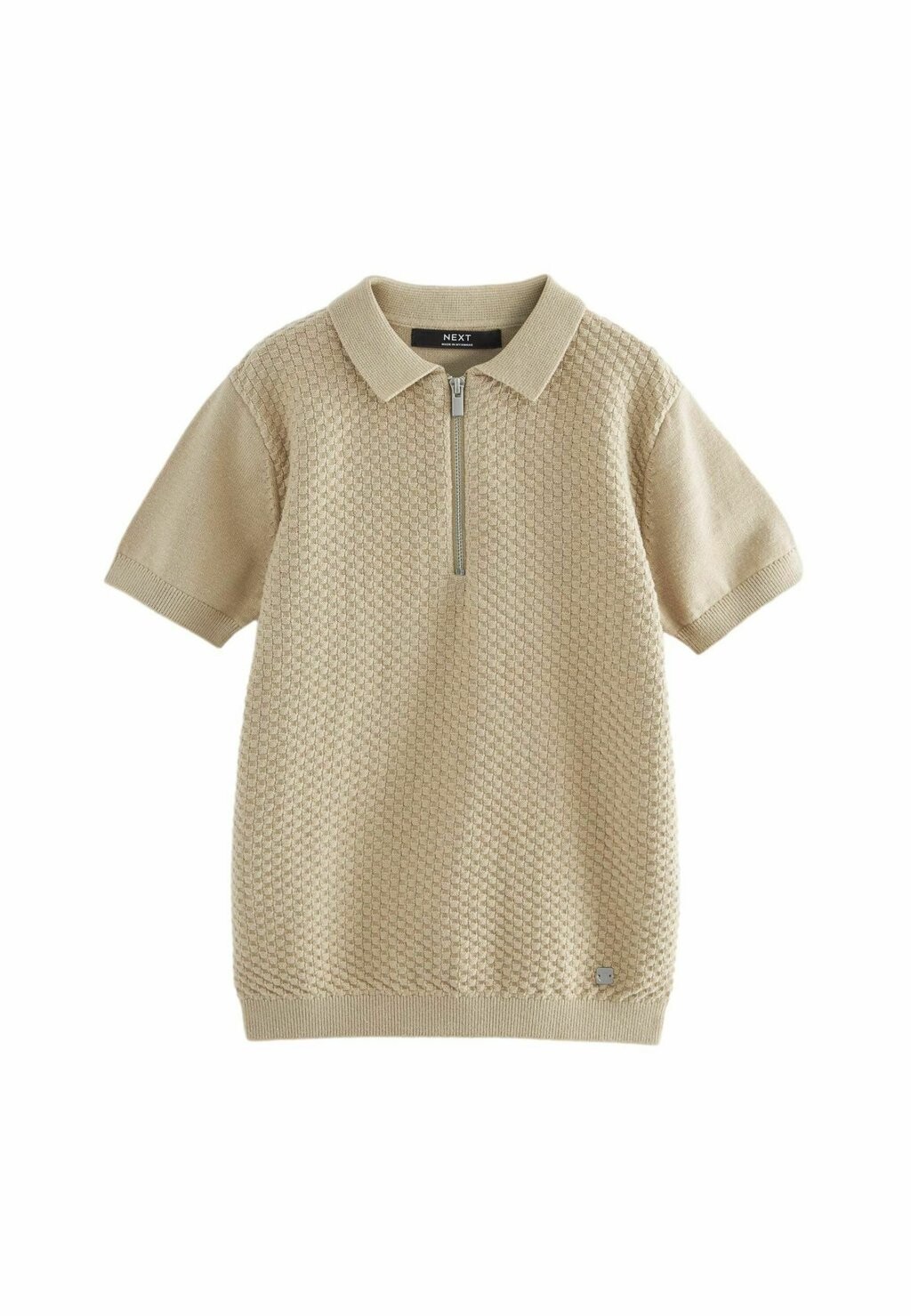 

Рубашка-поло SHORT SLEEVED BUBBLE TEXTURE-REGULAR FIT Next, цвет neutral