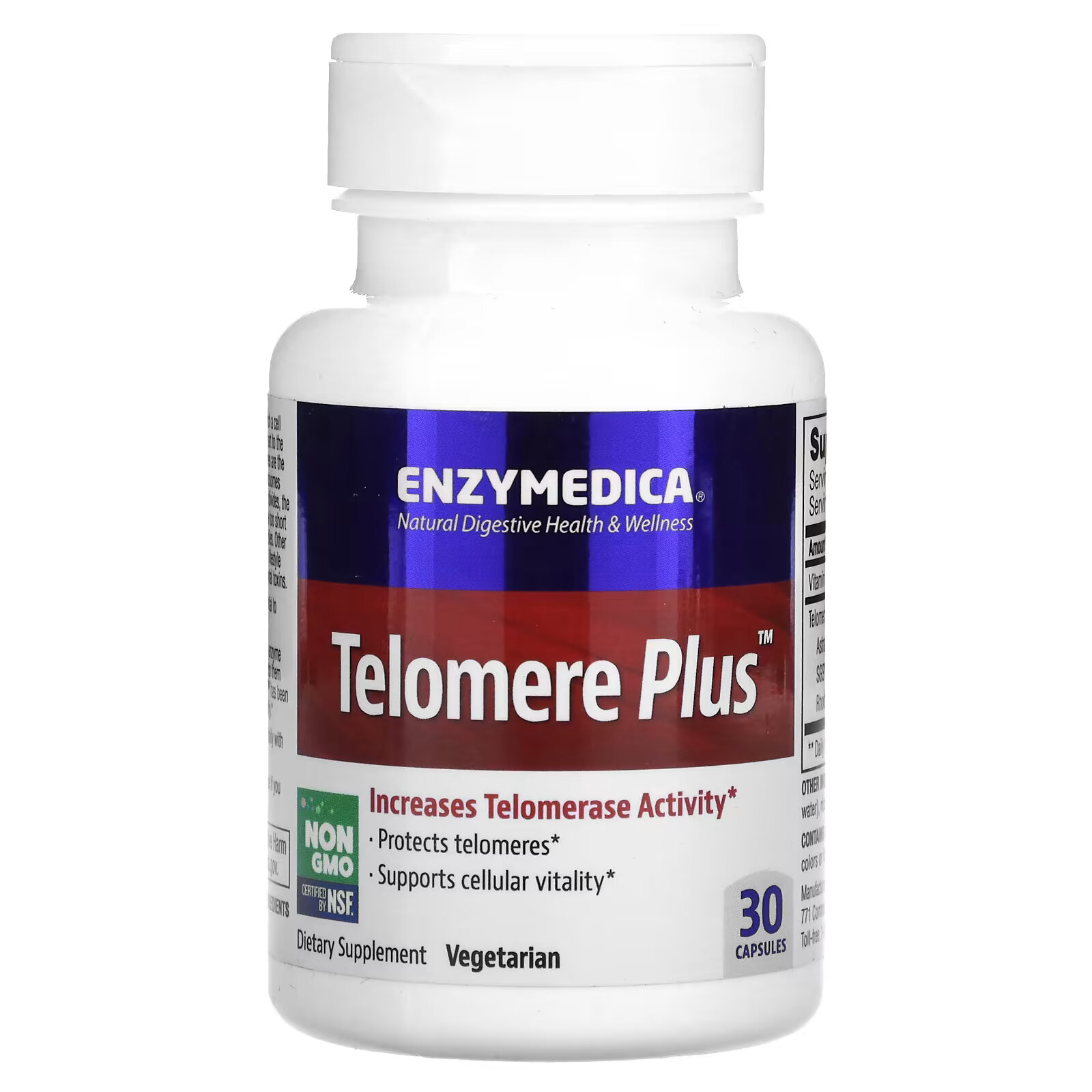 Enzymedica, Telomere Plus, 30 капсул enzymedica dairyassist 30 капсул