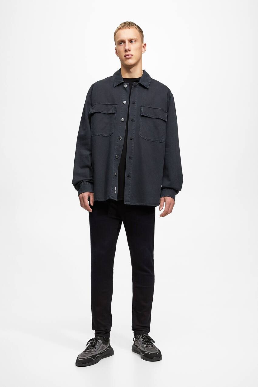 

Мягкие джинсы морковного кроя Pull&Bear, черный