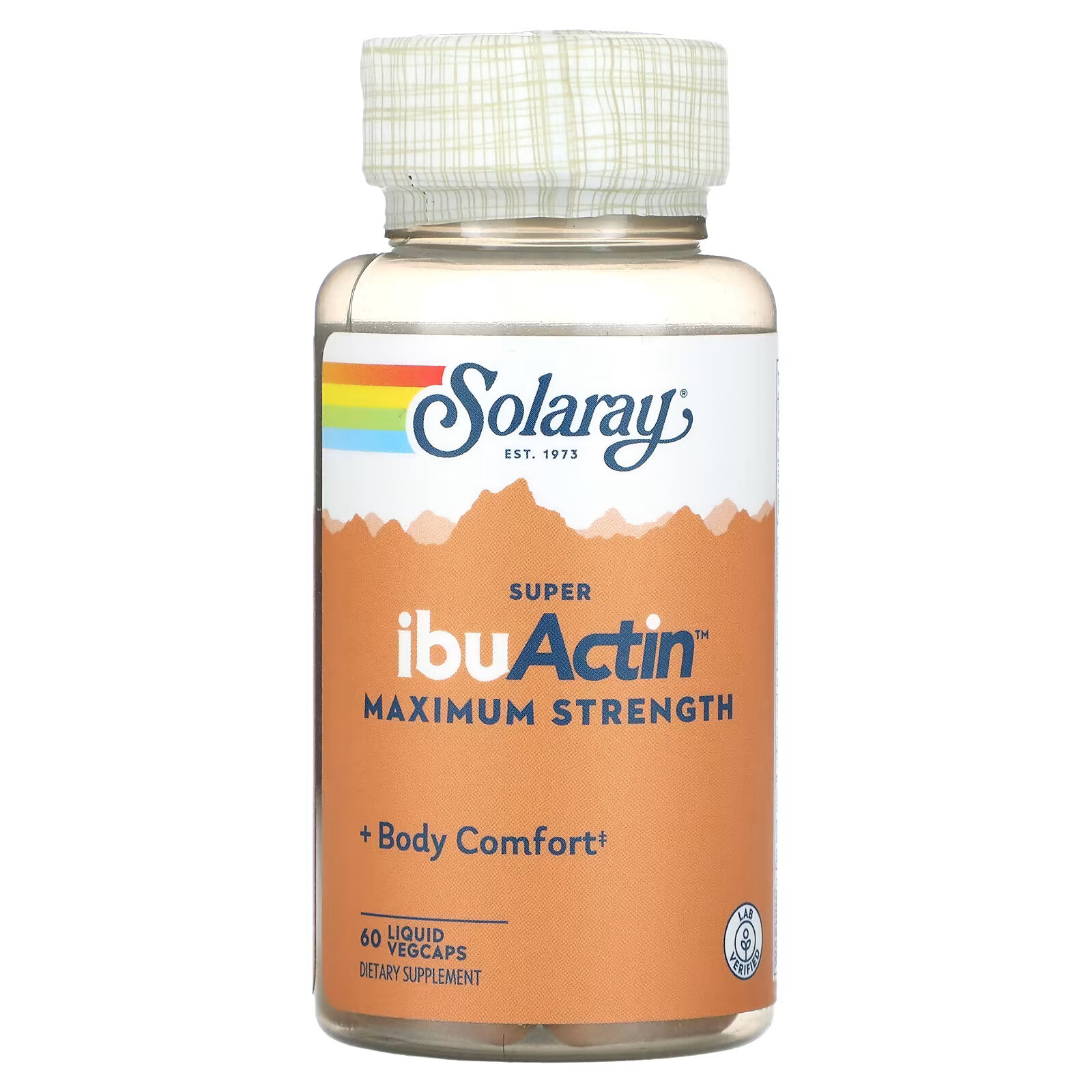 Solaray, Super IbuActin, максимальная эффективность, 60 растительных капсул solaray vegan digestaway максимальная эффективность 60 вегетарианских капсул