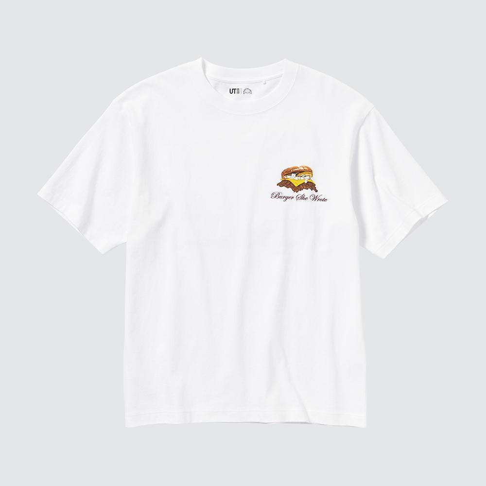 

Футболка Uniqlo UT L.A. Eats Burger She Wrote, белый