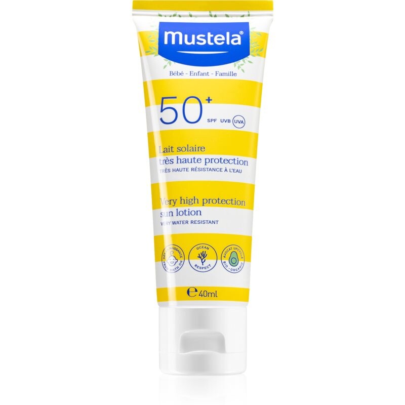 

Mustela Солнцезащитный молочко SPF50 Mineral Sunscreen Lotion для чувствительной кожи 40мл