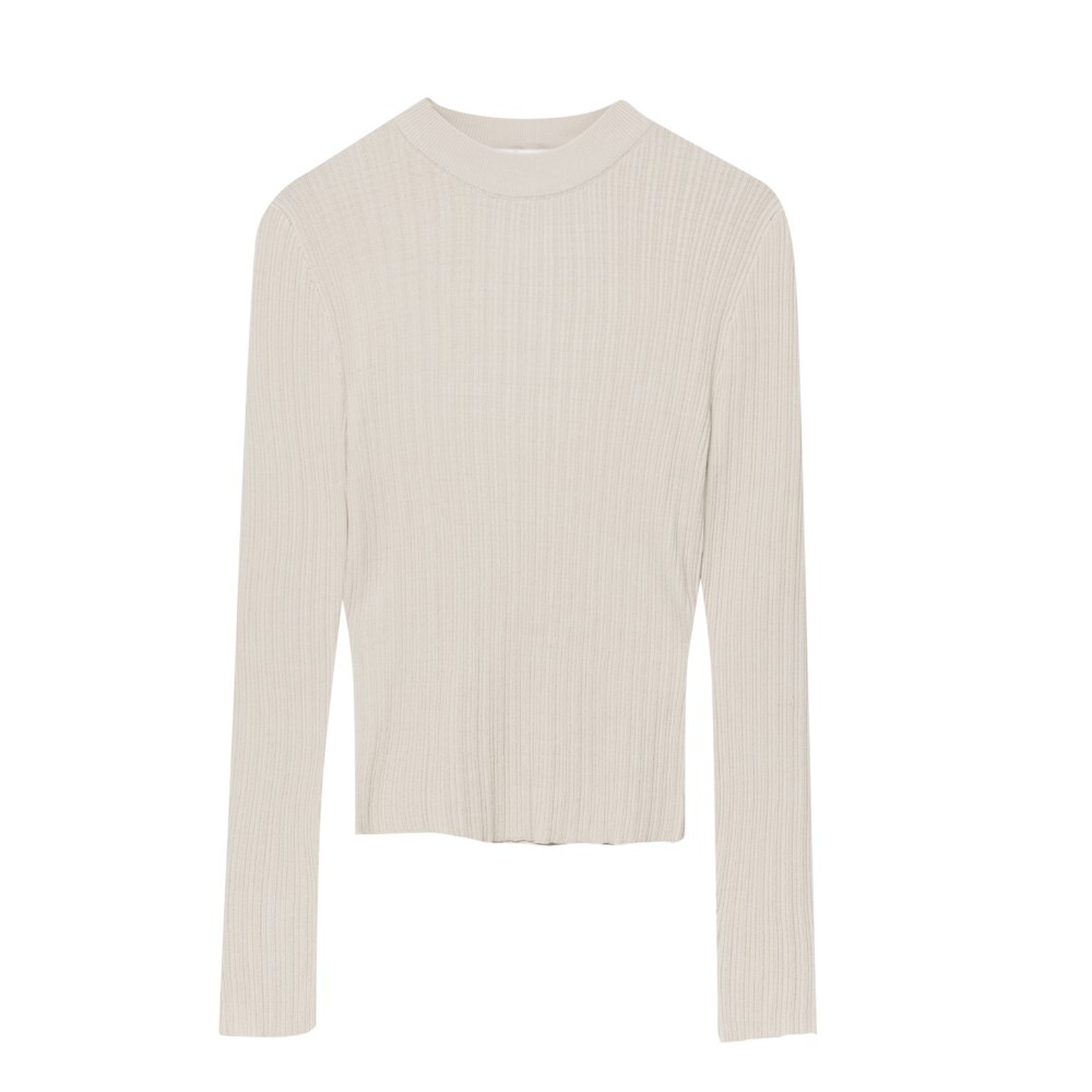 

Джемпер Pull&Bear Fine Knit Ribbed, серо-бежевый