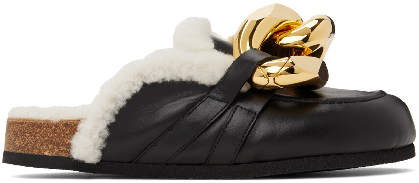 

Черные мюли с цепочками из шерпы JW Anderson