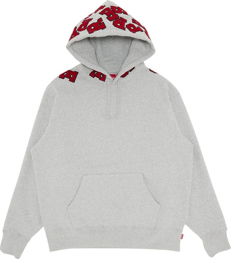 

Толстовка Supreme Scattered Appliqué Hooded Sweatshirt 'Heather Grey', серый