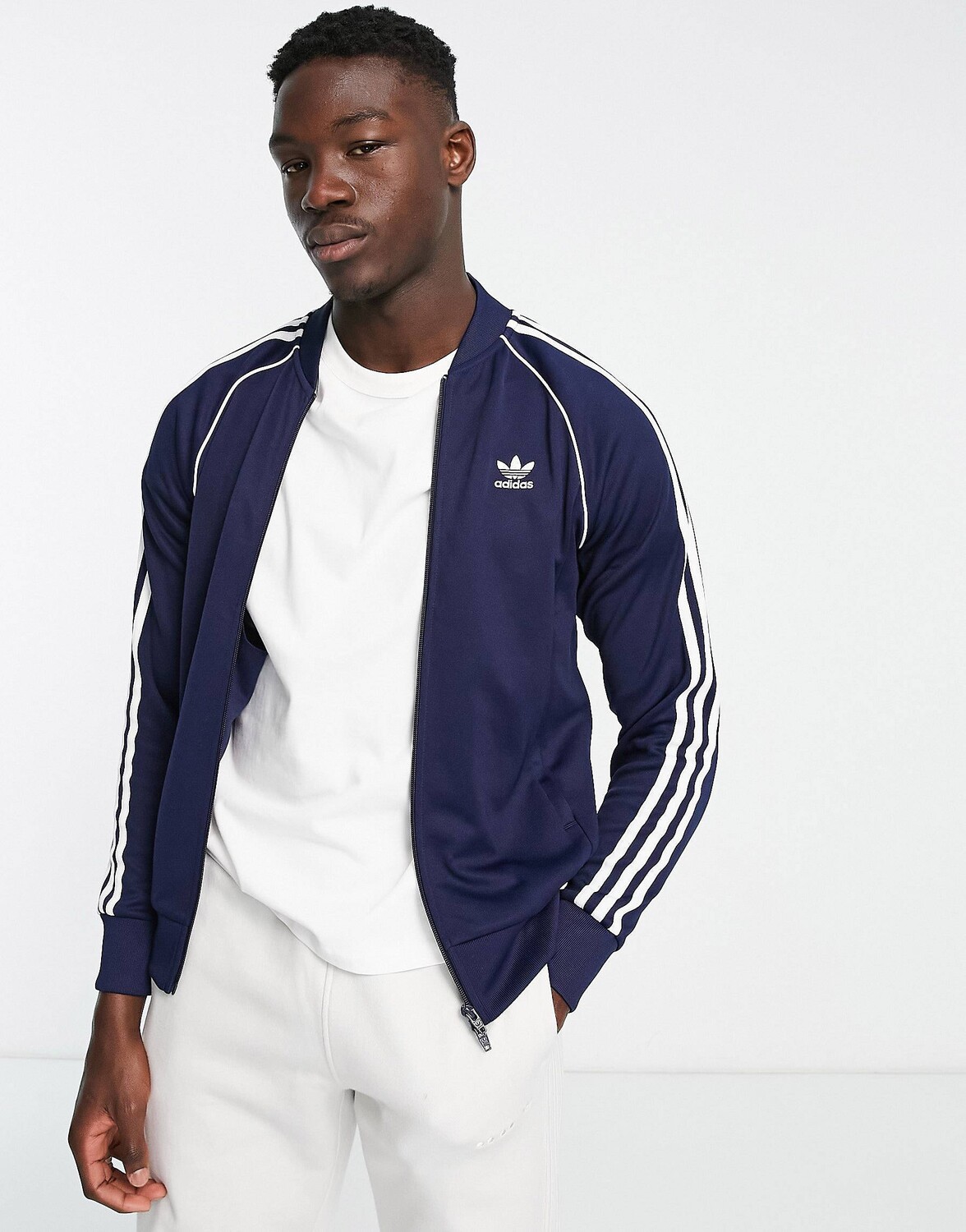 

Синяя спортивная куртка на молнии adidas Originals Adicolor Classics