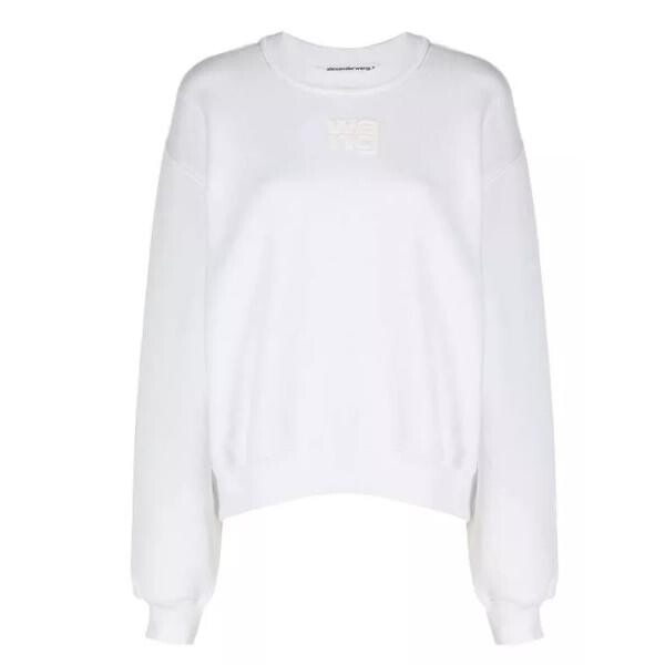 

Футболка logo-print crew neck cotton sweatshirt Alexander Wang, белый