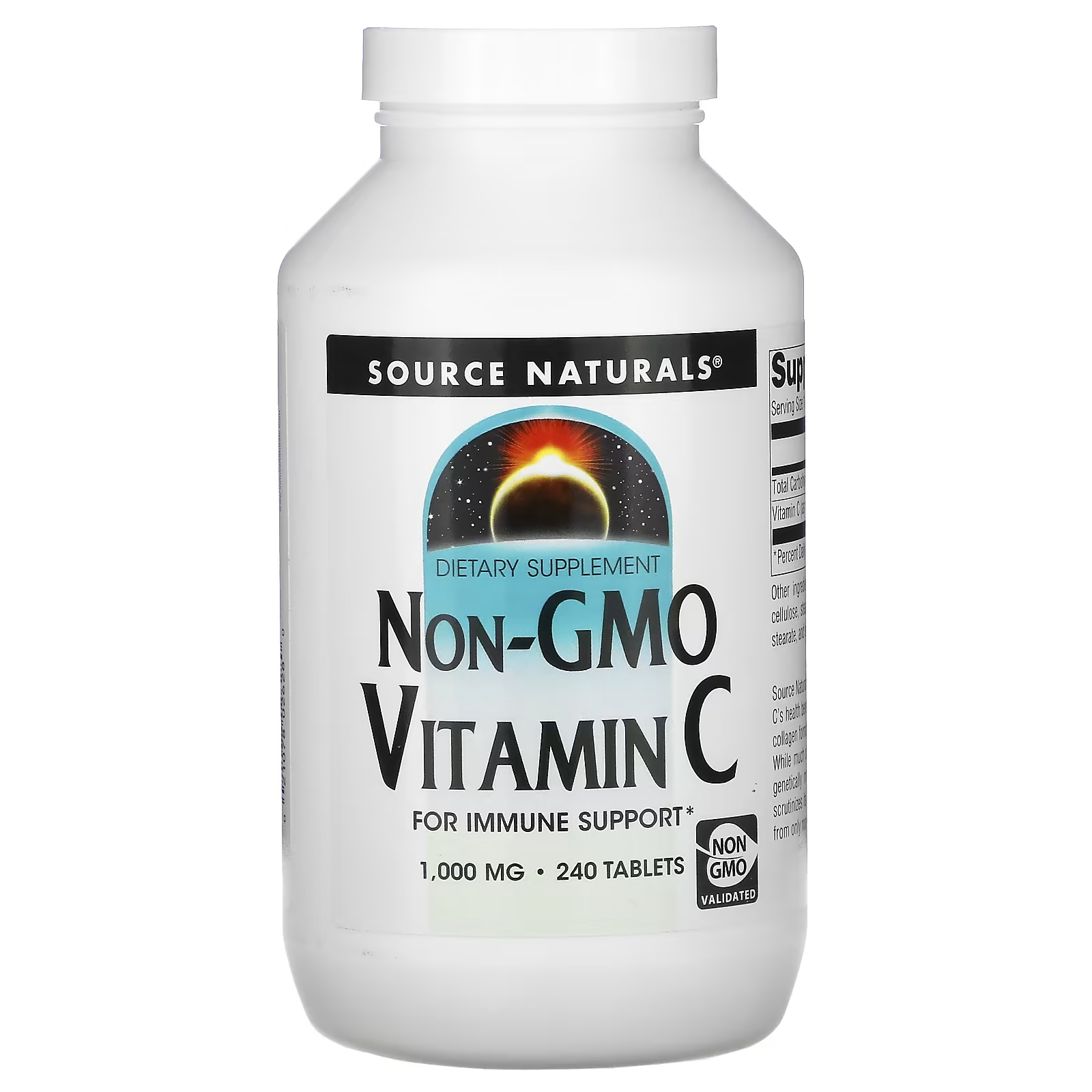 Source Naturals Витамин С без ГМО 1,000 мг, 240 таблеток source naturals витамин с без гмо 1 000 мг 240 таблеток