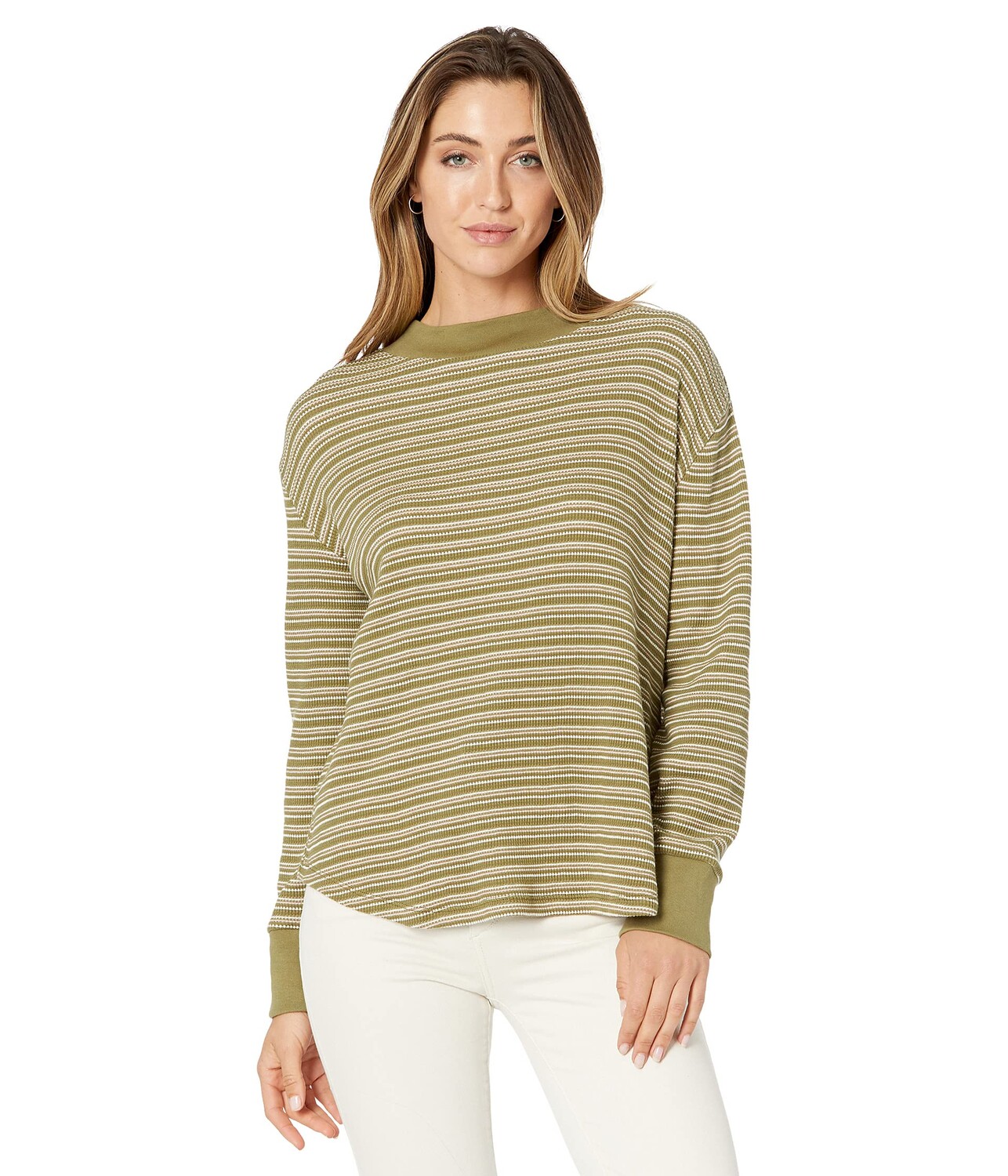 

Пуловер Madewell, San Jose Sweatshirt in Thermal Stripe