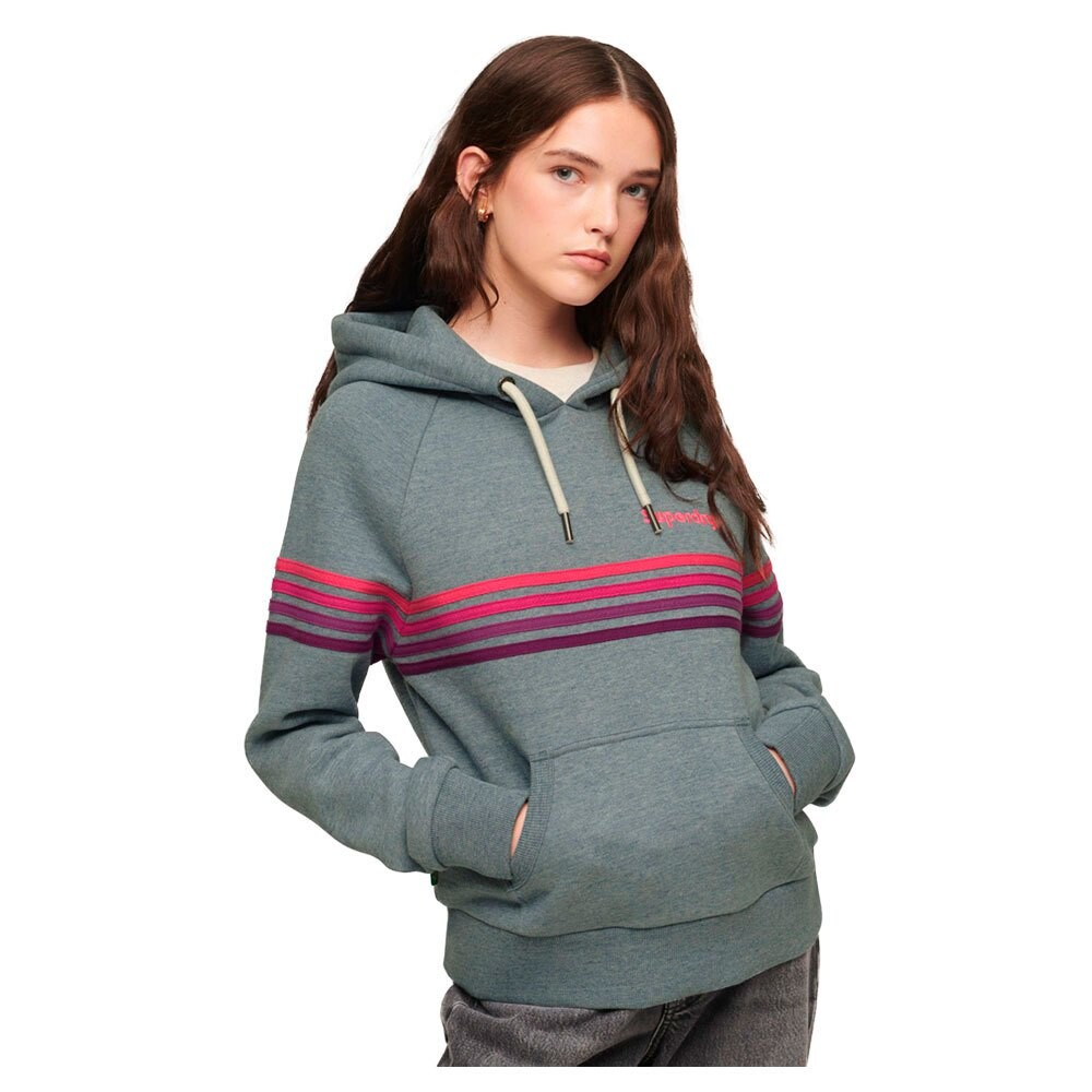 

Худи Superdry Rainbow Stripe Logo, синий