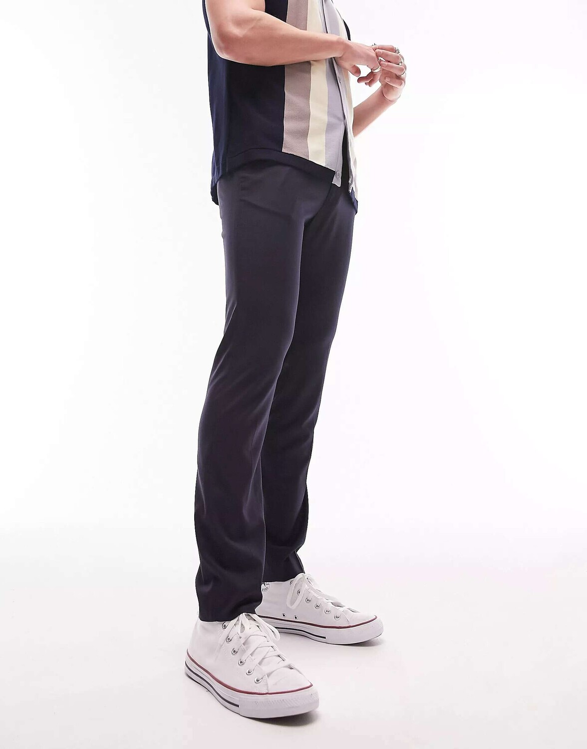 

Темно-синие узкие брюки Topman, Синий