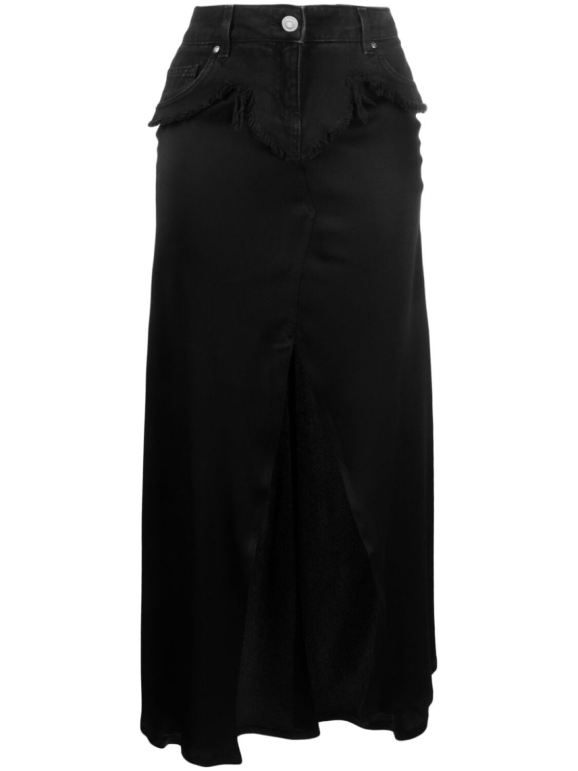 

Blumarine многослойная юбка с разрезом, черный