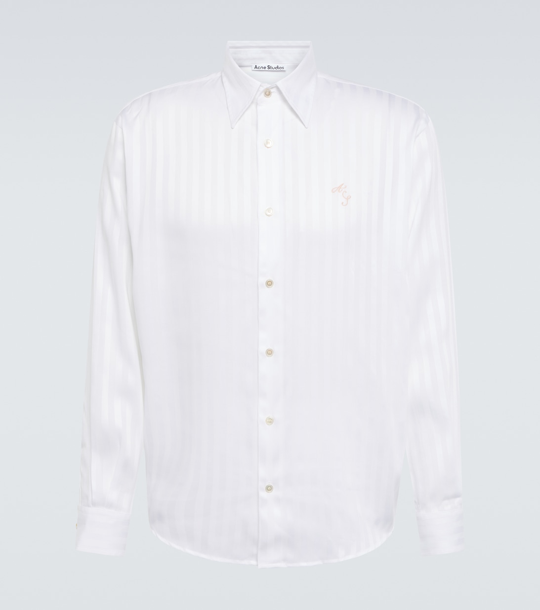 Полосатая рубашка оверсайз Acne Studios, белый полосатая рубашка оверсайз trendyol белый