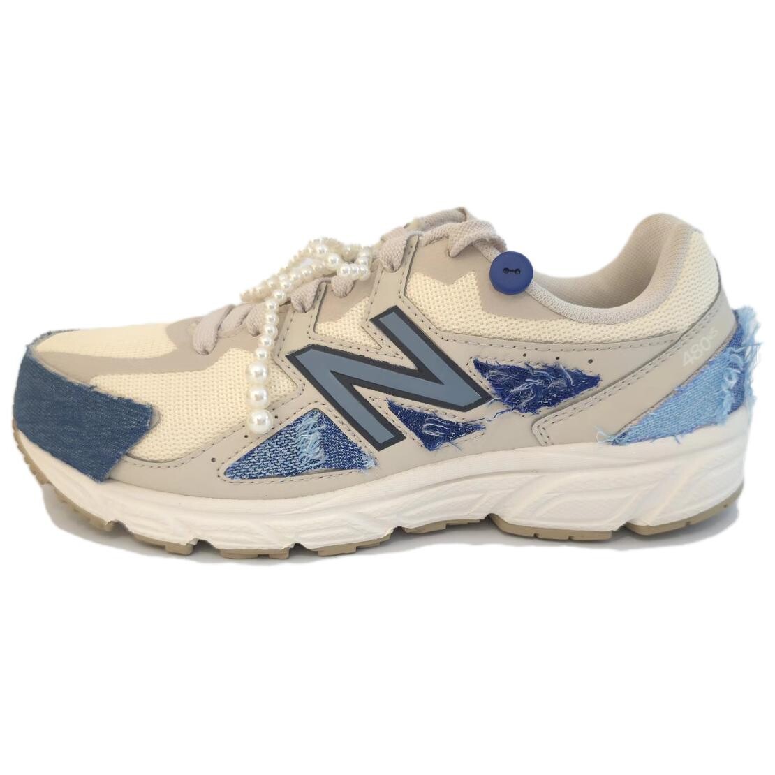 

Кроссовки женские NB 480 с низким верхом желто-коричнево-синие New Balance