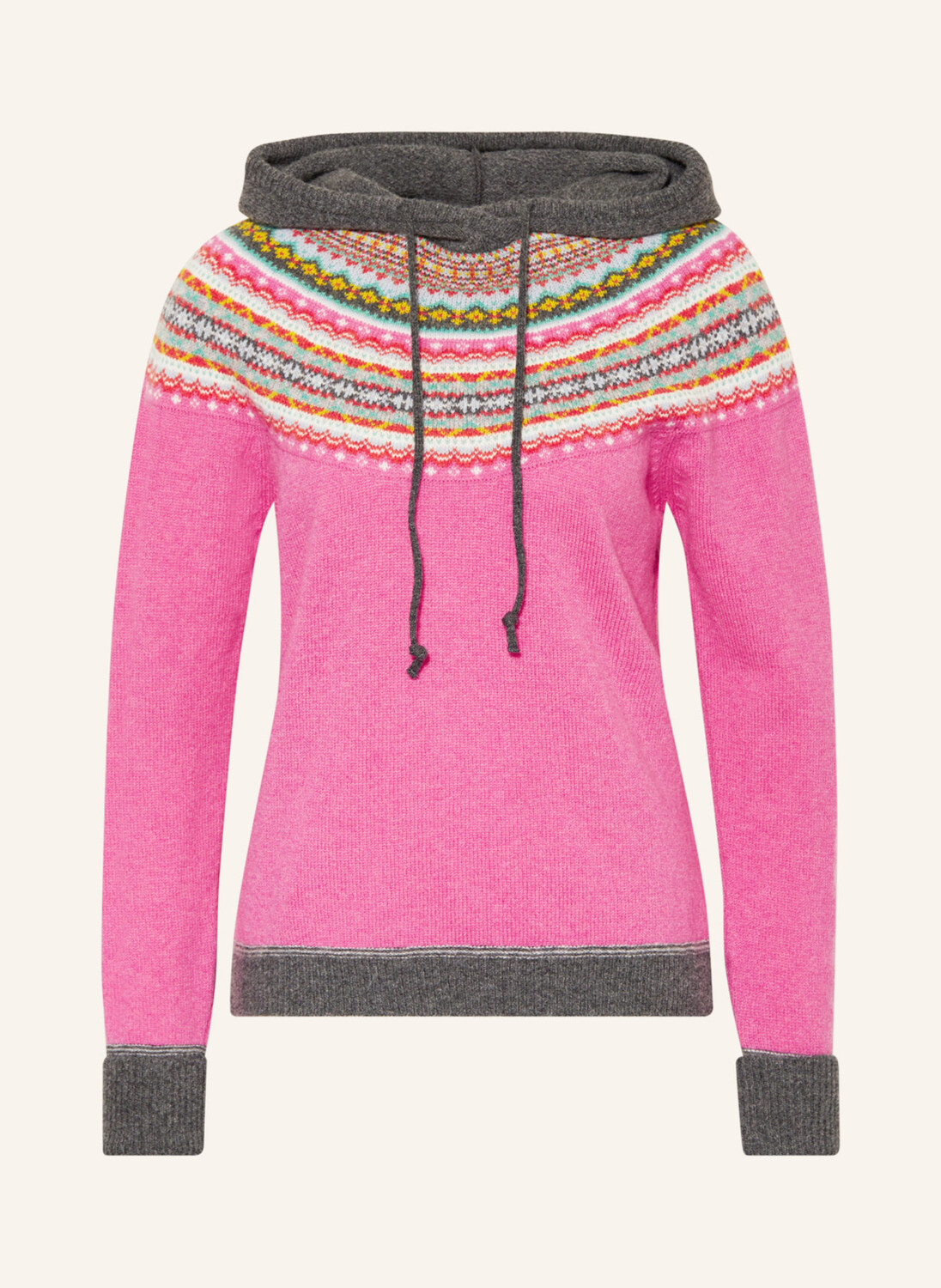 

Вязаная толстовка с капюшоном ERIBÉ, цвет PINK/MINT/GRAU