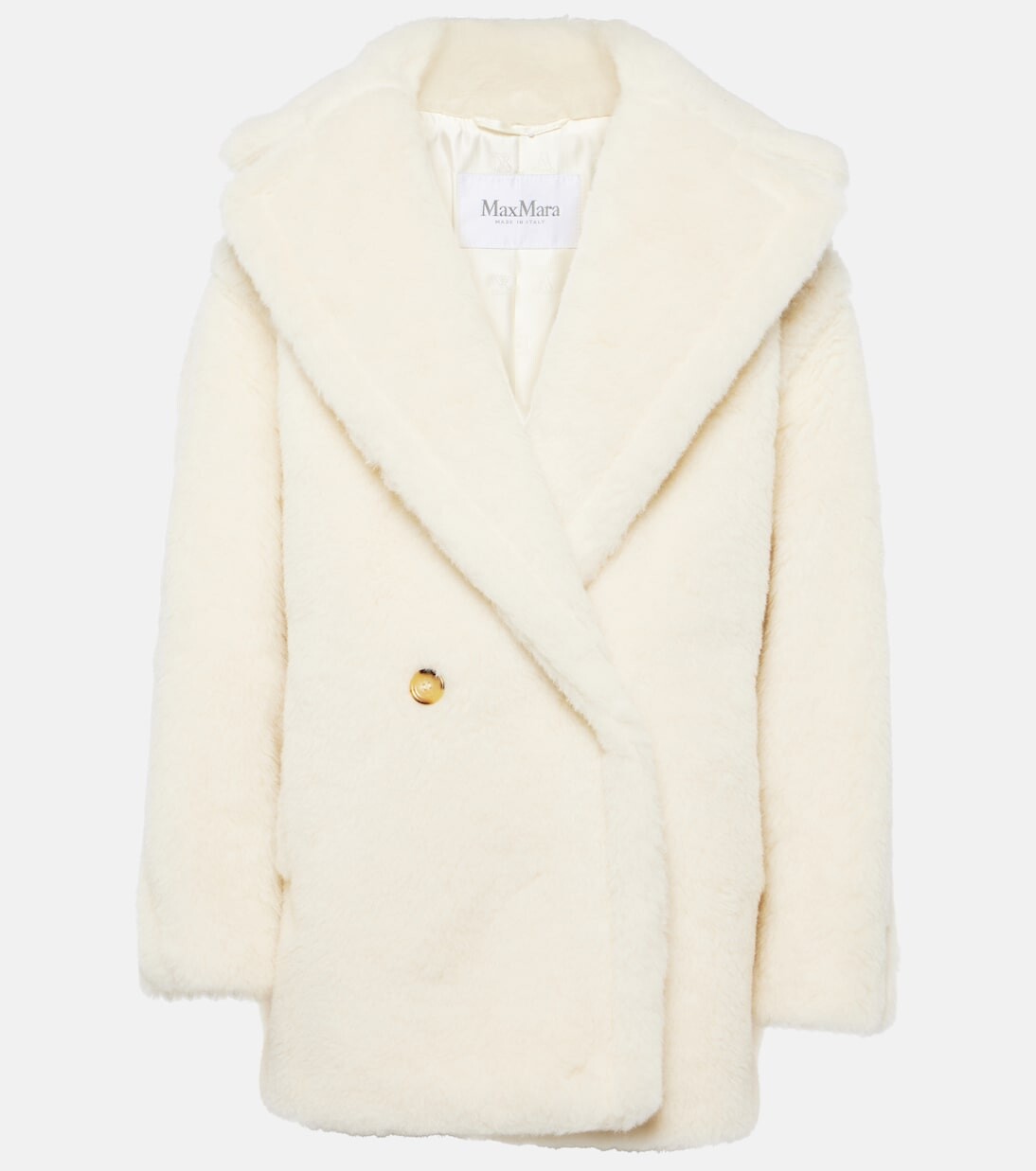 

Тедди-жакет espero из альпаки, шерсти и шелка Max Mara, белый