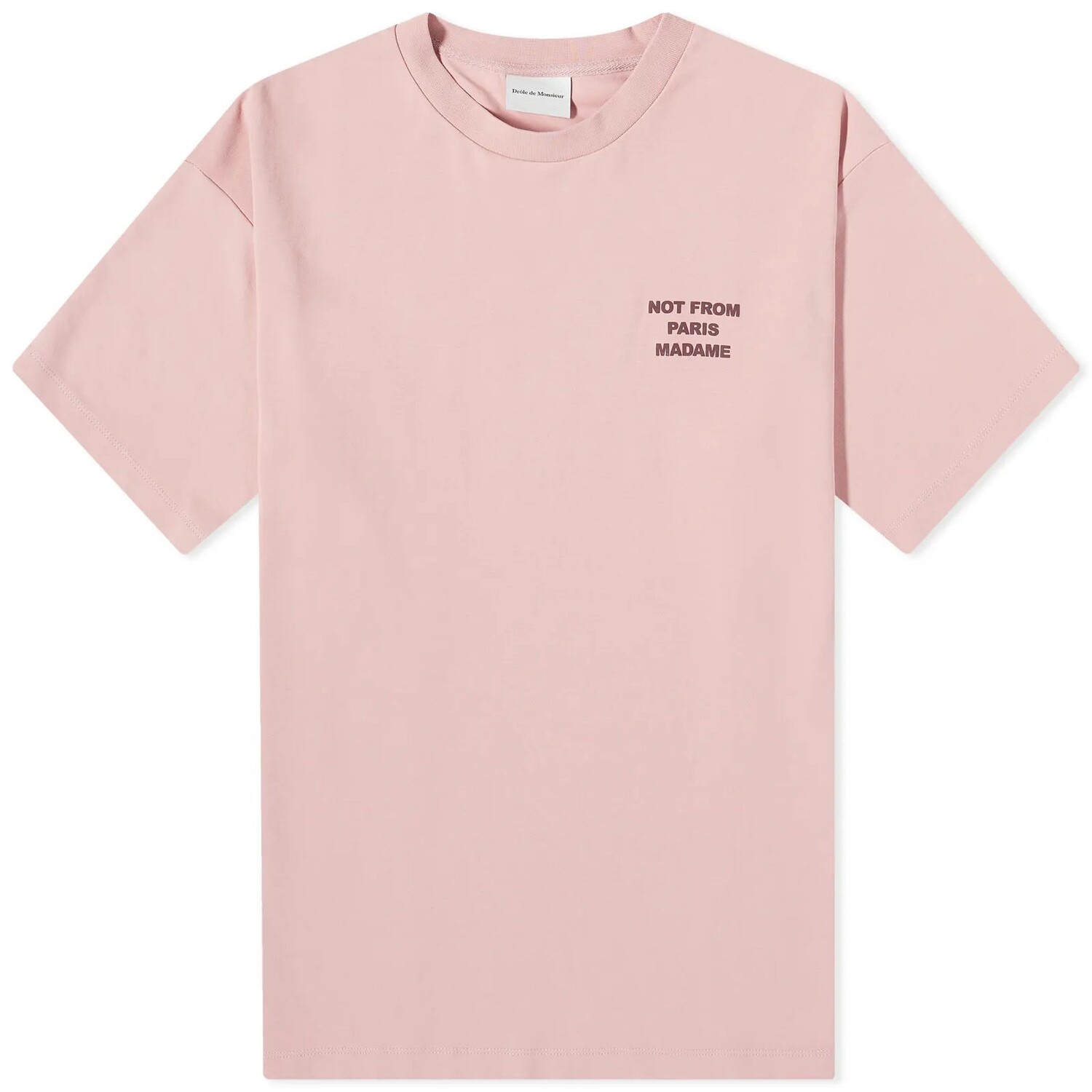 

Футболка Drôle De Monsieur Not From Paris Madame, розовый