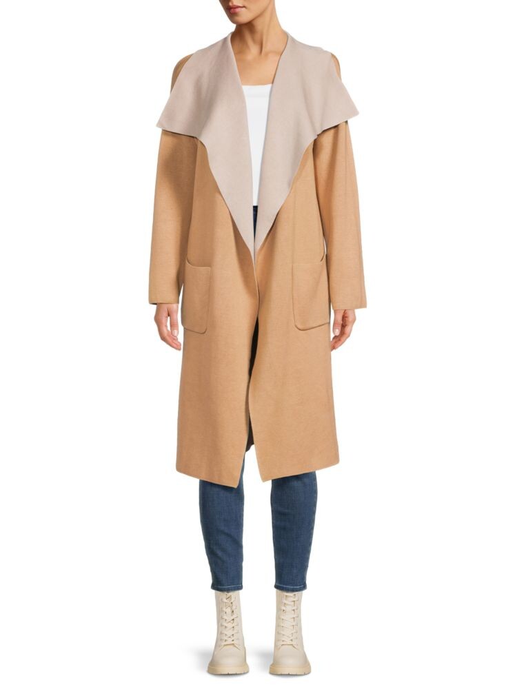 Асимметричный кардиган Duster Saks Fifth Avenue, цвет New Camel удлиненный кардиган из 100% кашемира duster saks fifth avenue цвет chalkboard