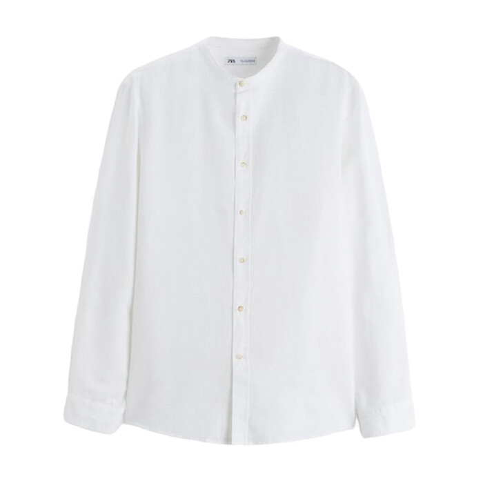

Рубашка Zara Textured Linen/Cotton, белый