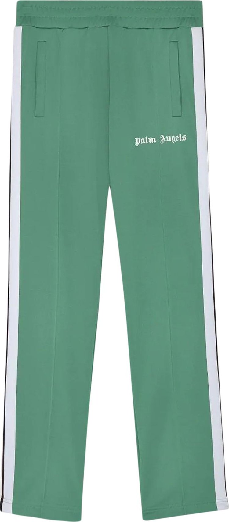 Брюки Palm Angels Classic Track Pants 'Green/White', зеленый - фото