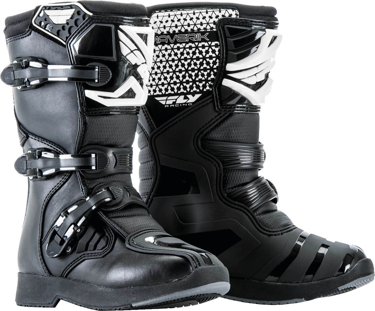 Ботинки Fly Racing Maverick молодежные для мотокросса, черный молодежные ботинки для мотокросса tech 3s alpinestars белый черный