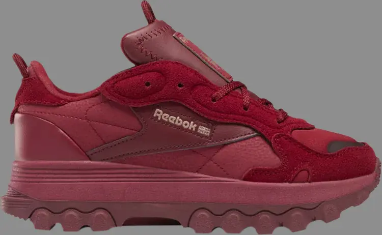 

Кроссовки cardi b x classic leather big kid 'triathlon red' Reebok, красный