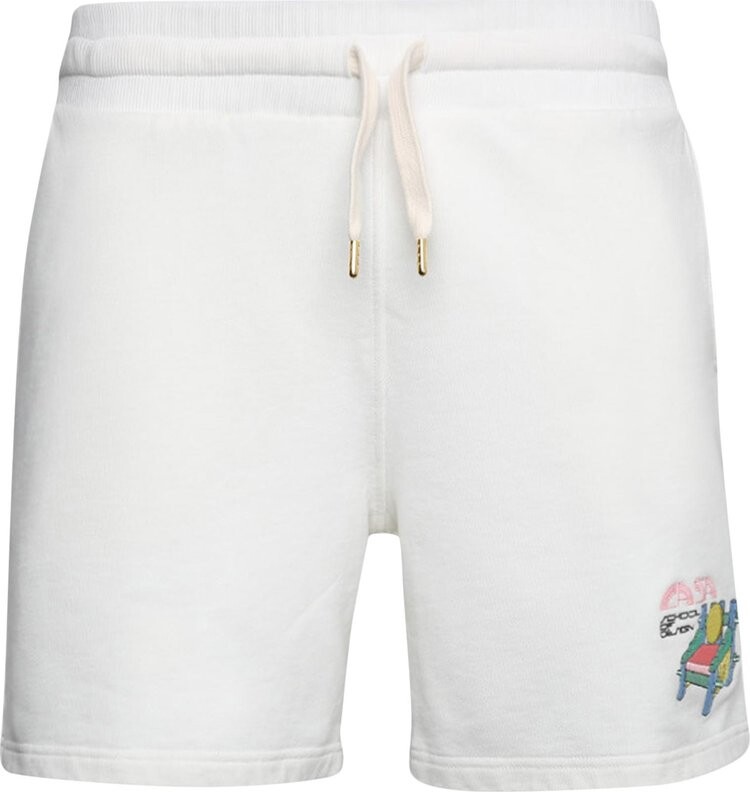

Спортивные шорты Casablanca Embroidered Sweatshorts 'School Of Design', белый