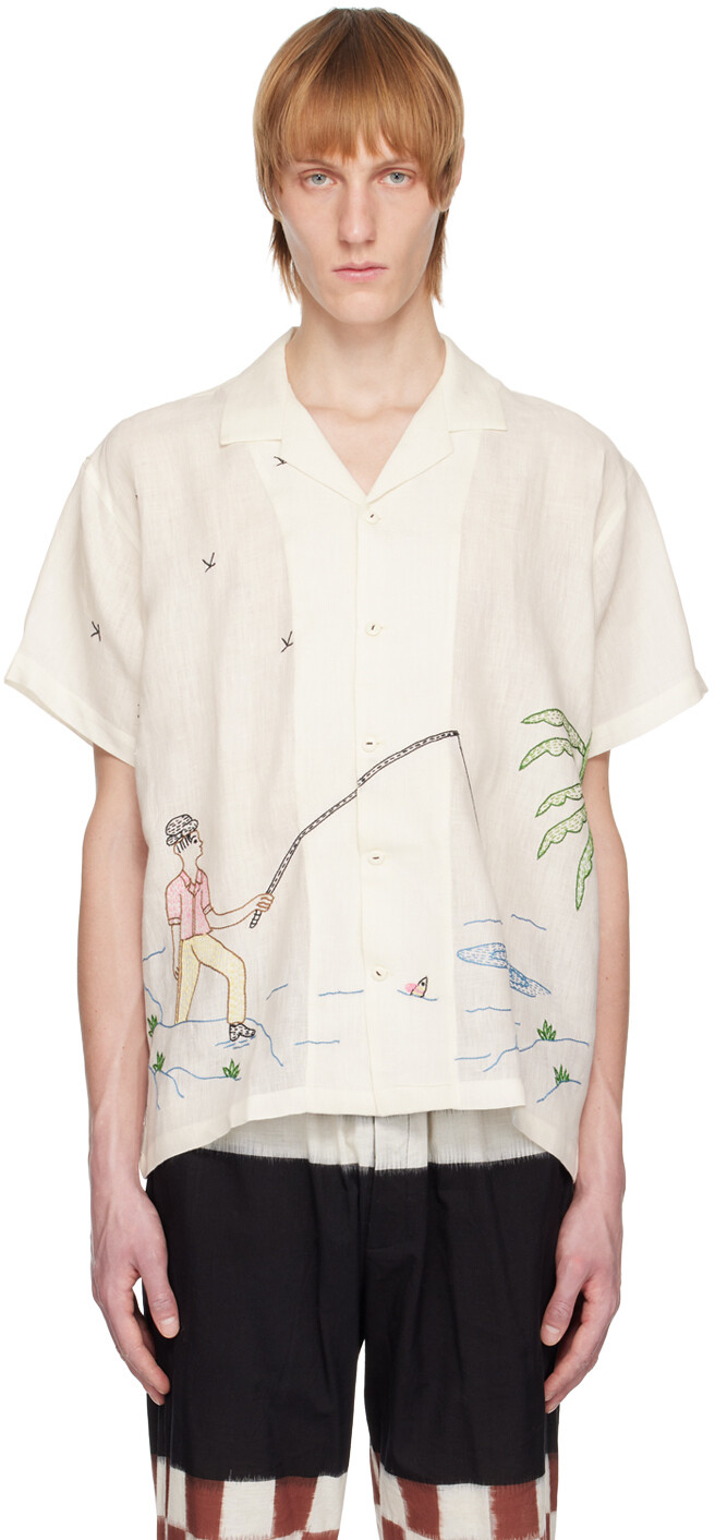 

Рубашка Off-White с вышивкой HARAGO