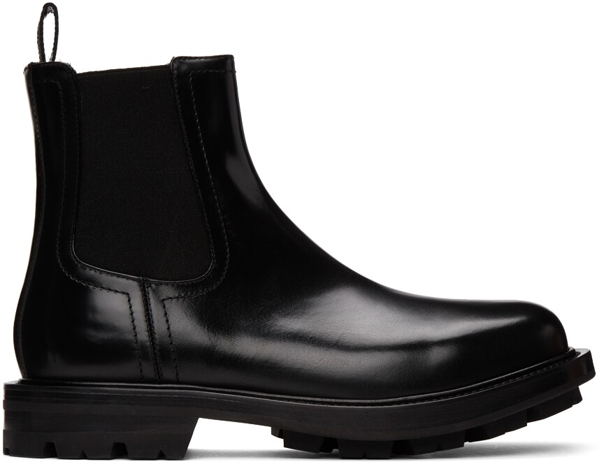

Черные кожаные ботинки челси Alexander McQueen