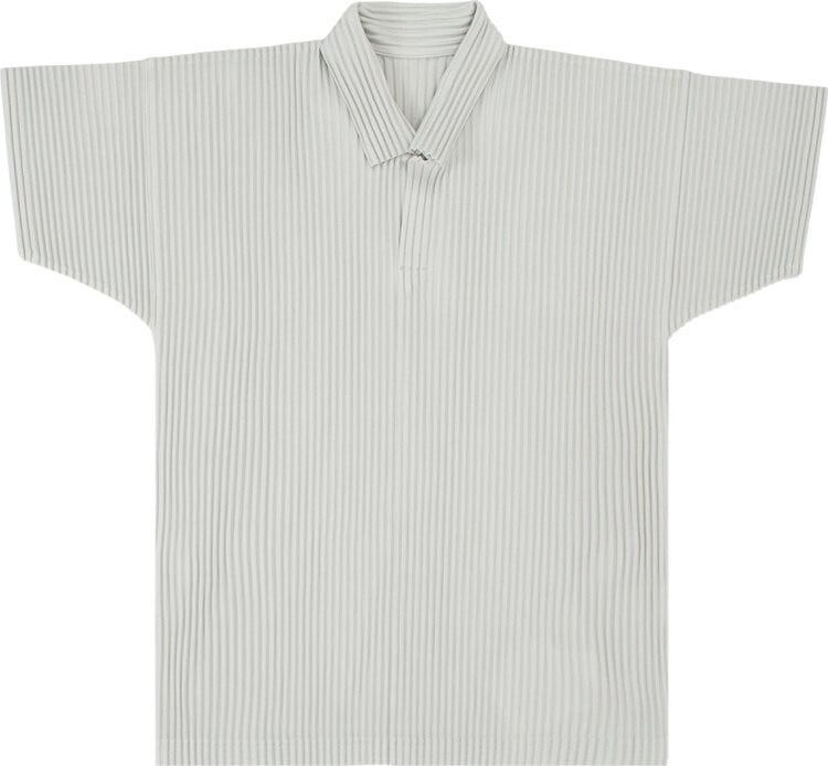 

Рубашка Homme Plissé Issey Miyake Basics Short-Sleeve Shirt 'Light Grey', серый