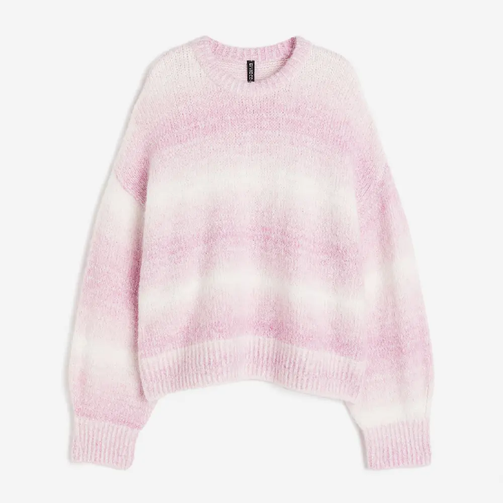 

Свитер H&M Jacquard-knit, светло-розовый