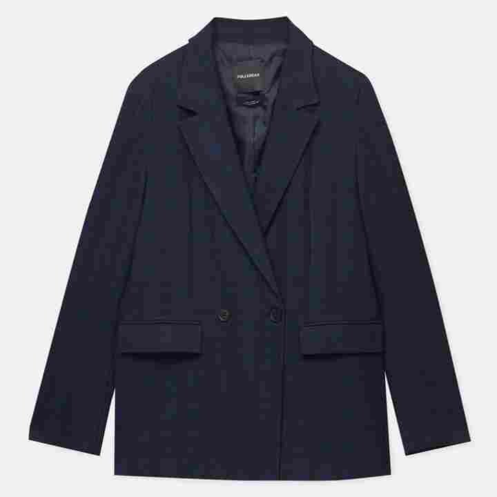 

Пиджак Pull&Bear Doublebreasted Check, синий