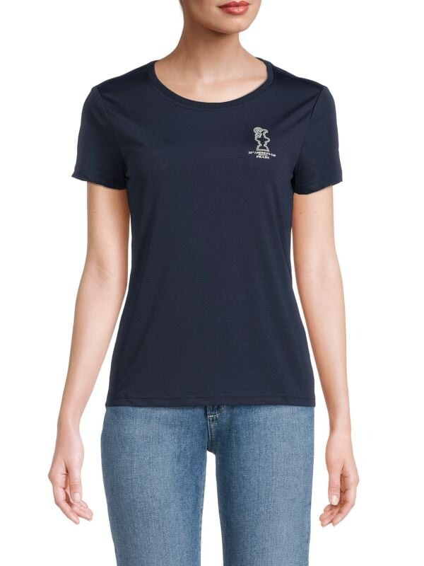 

Футболка North Sails X Prada с круглым вырезом и логотипом, navy / blue