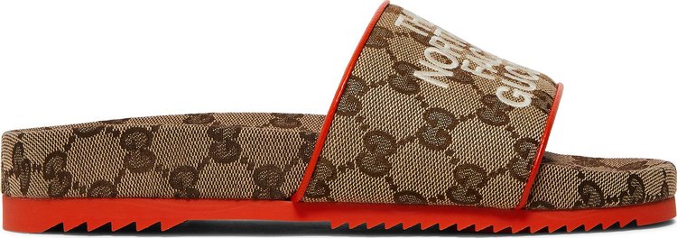 Сандалии The North Face x Gucci Wmns Slide Beige Orange Monogram, бежевый - фото