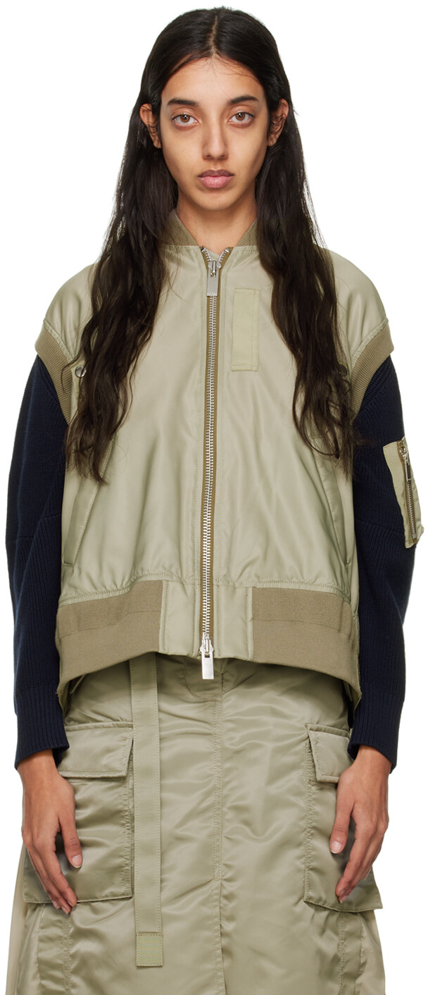 

Хаки Жилет MA-1 sacai