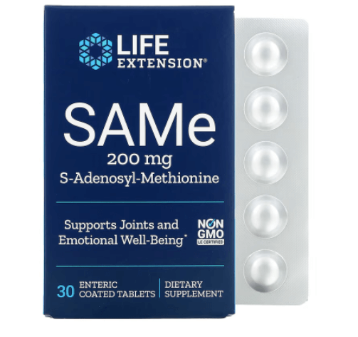natural factors sam e s аденозил l метионин 200 мг 30 желудочно резистентных таблеток SAMe S-аденозил-метионин 200 мг 30 таблеток Life Extension