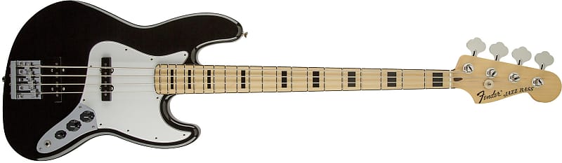 Fender Geddy Lee Jazz Bass, кленовый гриф, черный — MX22152752 Geddy Lee Jazz Bass, Maple Fingerboard, Black, 3-Ply Pickguard - Default title - фото