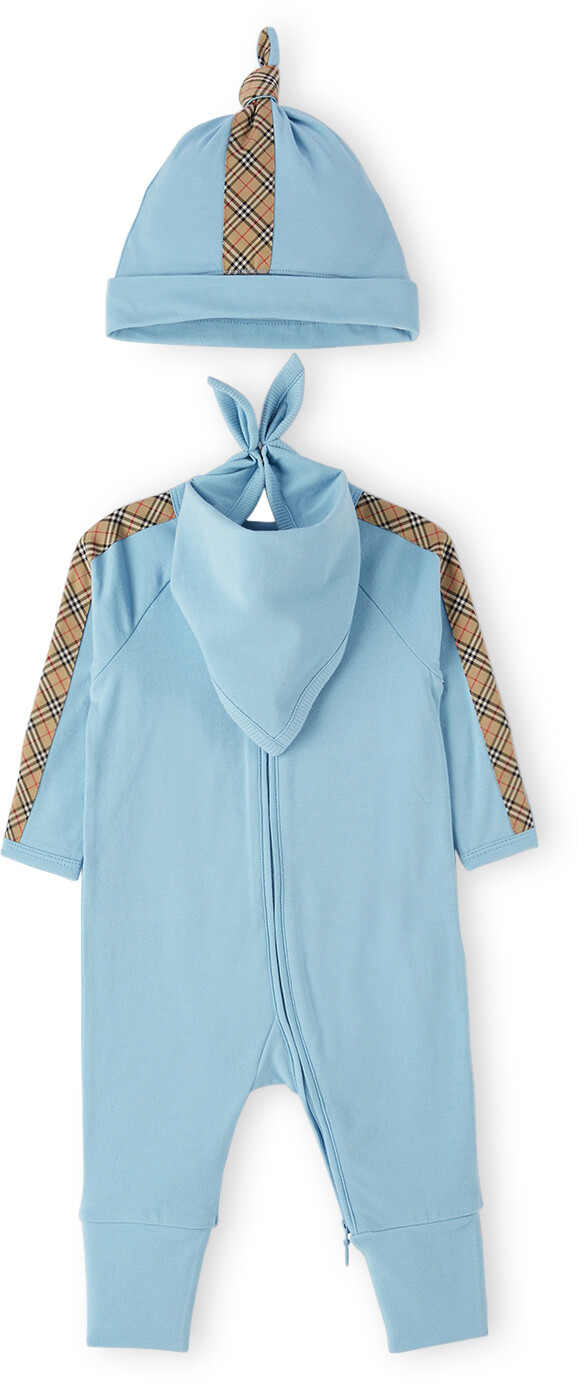

Комплект из трех предметов в клетку Baby Blue Burberry