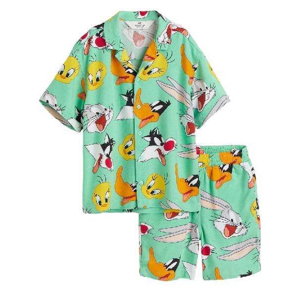 

Комплект H&M Looney Tunes, 2 предмета, зеленый